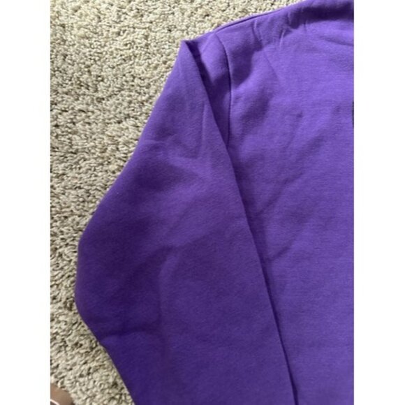 LSU Tiger Purple Pull Over Long Sleeve Cropped Sweater Womens NCAA Size Medium - Picture 3 of 10